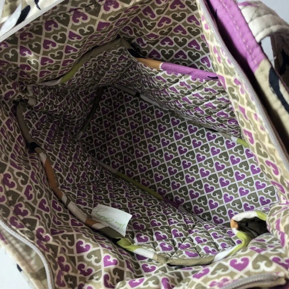 Vera Bradley Shoulder Bag Purse‎ Tote Portobello Road Zip Double Handle A2